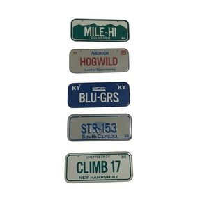 Vintage Mini Cereal Box License Plate Collection